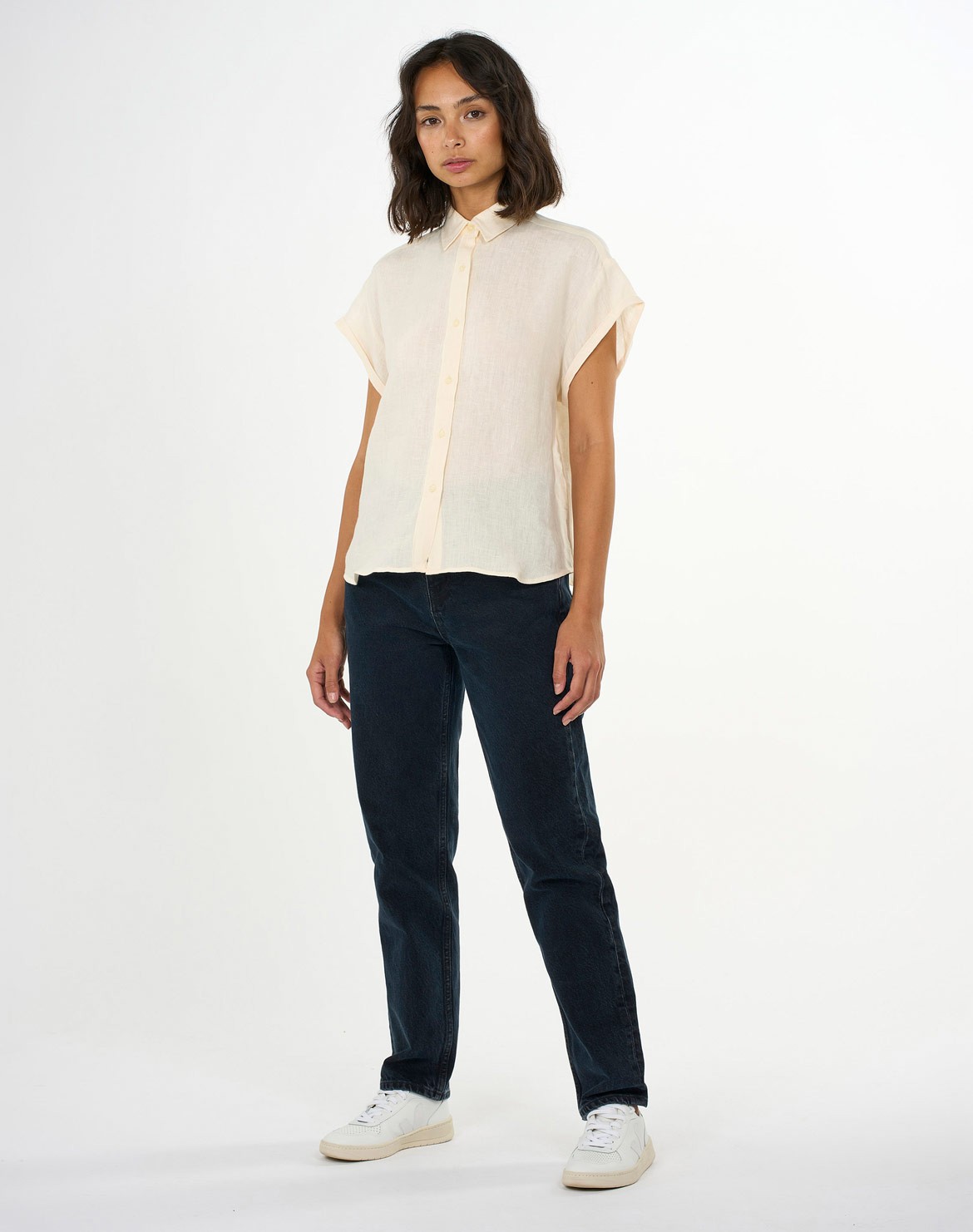 Aster Fold up short Sleeve Bluse